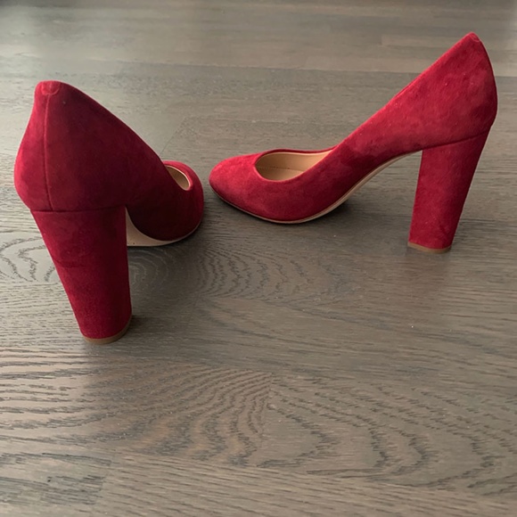 J.Crew | "Etta" Red Block Heel Pumps - Picture 4 of 8